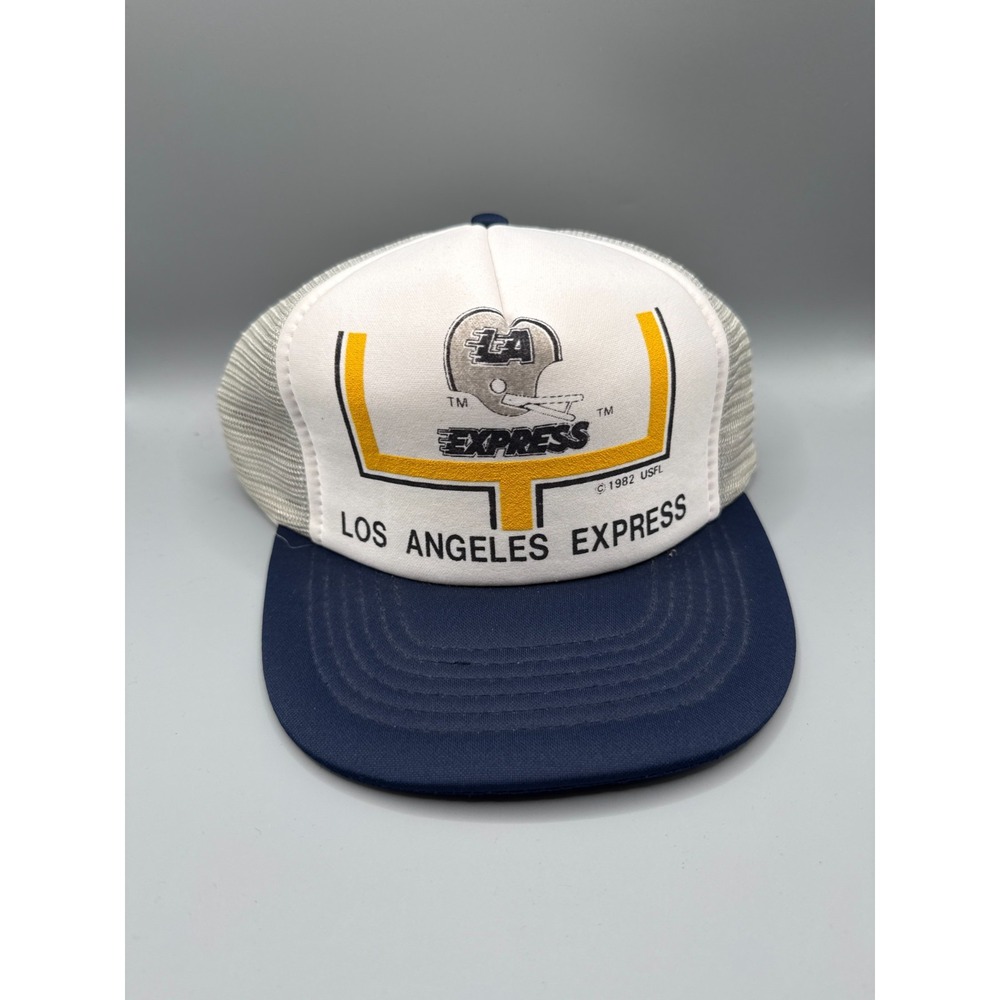 Vintage 1982 Los Angeles Express USFL Trucker Snapback Hat Mesh Football Cap - Picture 5 of 8